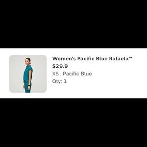 FIGS Pacific Blue Rafaela scrub top